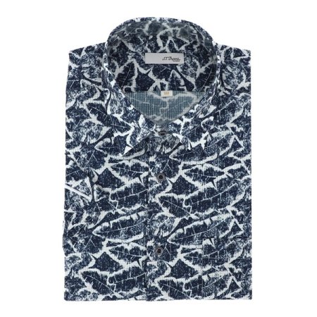 듀퐁 하와이안 프린트 패턴 일반핏셔츠