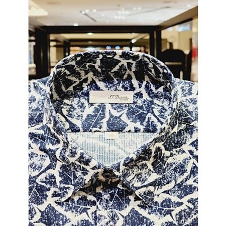 듀퐁 하와이안 프린트 패턴 일반핏셔츠