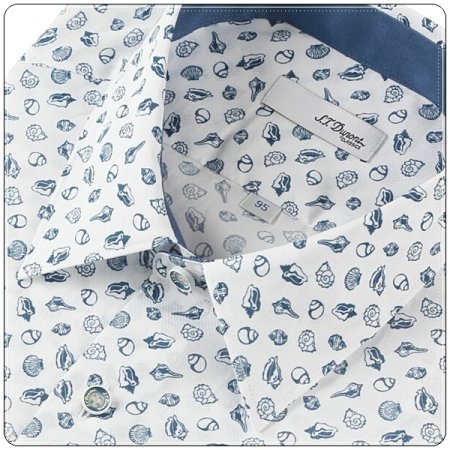 듀퐁 면소재 슬림핏캐주얼반소매셔츠