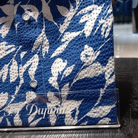 시원한 촉감의 여름용 면써커프린트셔츠