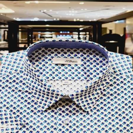 신규캐주얼 푸른 물고기를 프린팅한셔츠