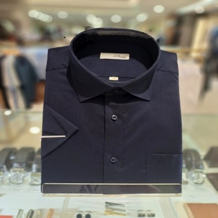 신상품 일반핏 스트래치네이비 반팔셔츠