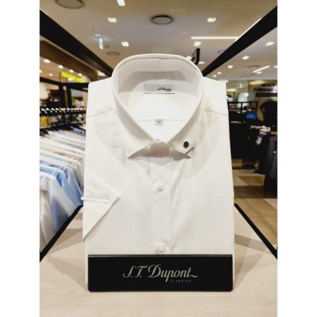 면혼방 트윌소재 반소매 슬림핏셔츠