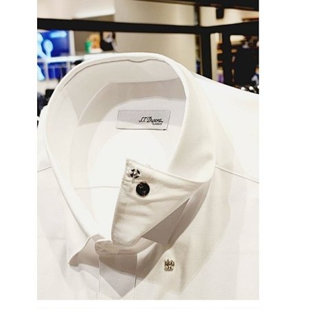 면혼방 트윌소재 반소매 슬림핏셔츠