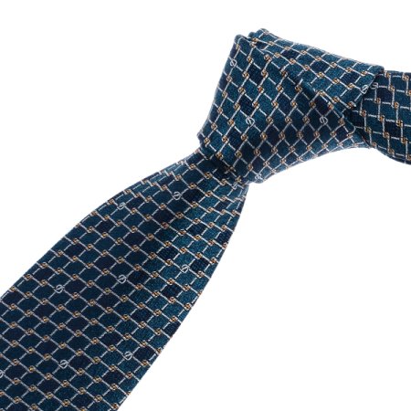 듀퐁만의 D로고 기하학 패턴타이