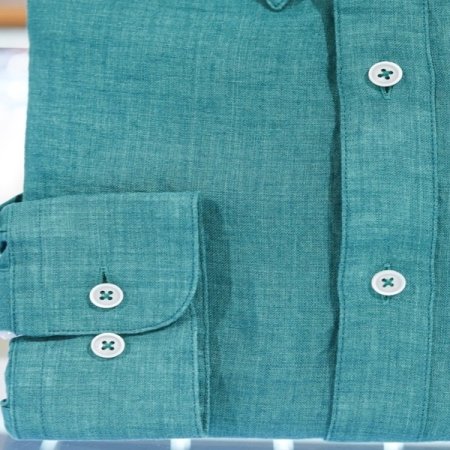 긴팔 신캐주얼 마소재 그린 남방셔츠