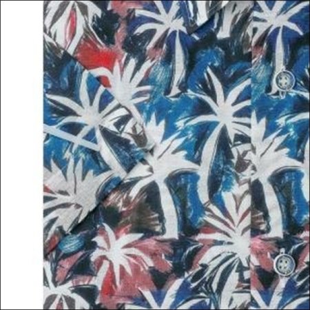 하와이안 프린트 소재 일반핏셔츠