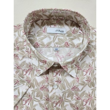 하와이안 프린트 소재 슬림핏 셔츠