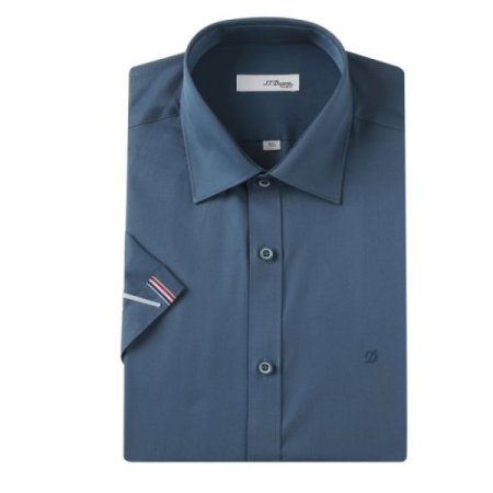 반팔 등중앙 소매 삼색 자수 슬림핏