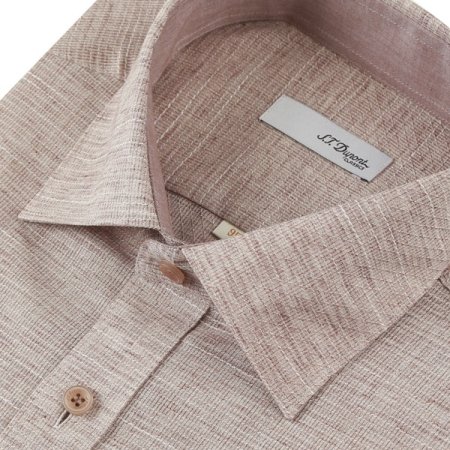 린넨믹스 도비 패턴 일반핏 반소매