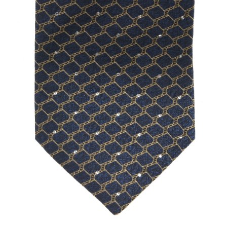 골드빛 기하학 라인 큐빅 타이