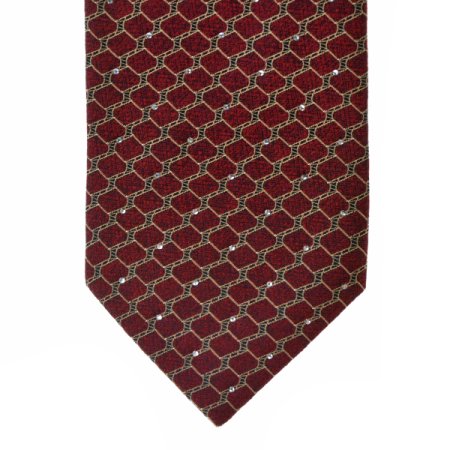 골드빛 기하학 라인 큐빅 타이