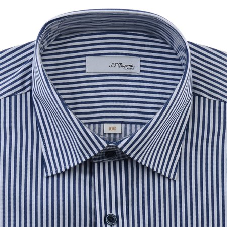 스트래치 일반핏 네이비셔츠