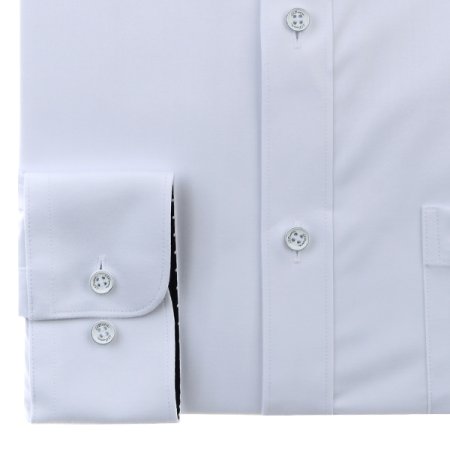 스트래치 화이트 일반핏셔츠
