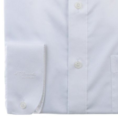 면 혼방 화이트 일반핏셔츠