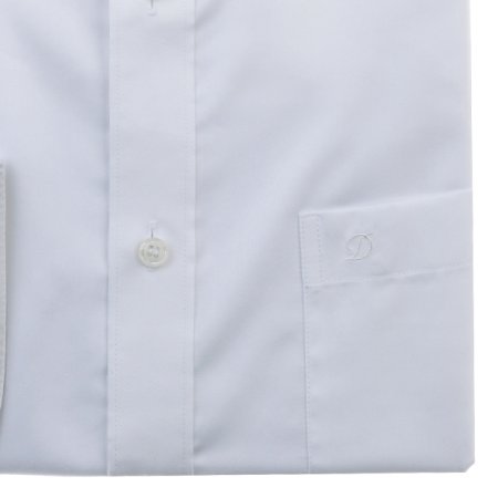 면 혼방 화이트 일반핏셔츠