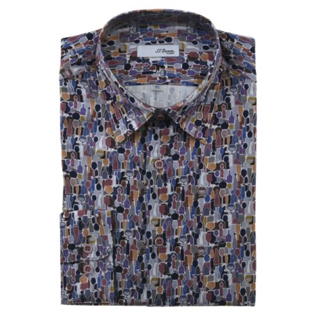 면 프린트 캐주얼 남방셔츠