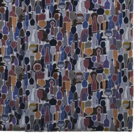 면 프린트 캐주얼 남방셔츠