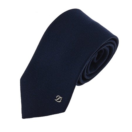 와펜이 포인트인 슬림 솔리드 타이