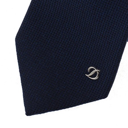 와펜이 포인트인 슬림 솔리드 타이