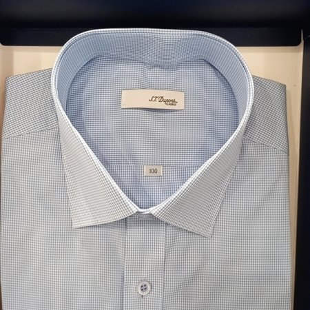 긴팔 슬림핏 미니체크 남방 셔츠