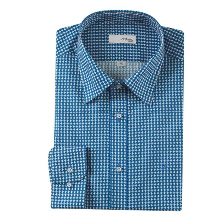 캐주얼 한 블루 슬림핏 남방셔츠