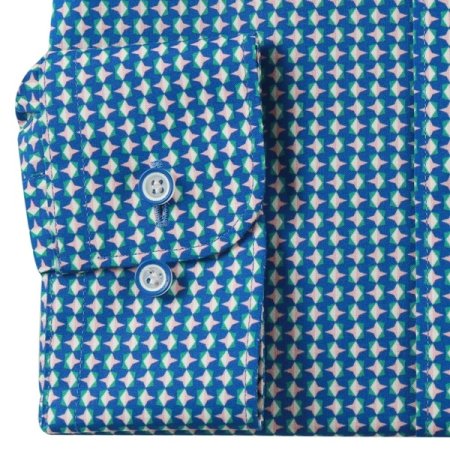 캐주얼 한 블루 슬림핏 남방셔츠