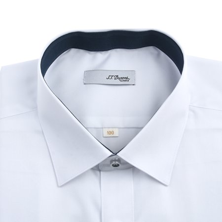 면 혼방 트윌 소재의 화이트셔츠