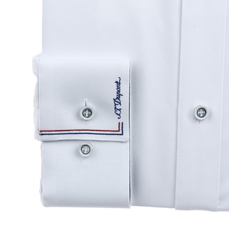 면 혼방 트윌 소재의 화이트셔츠