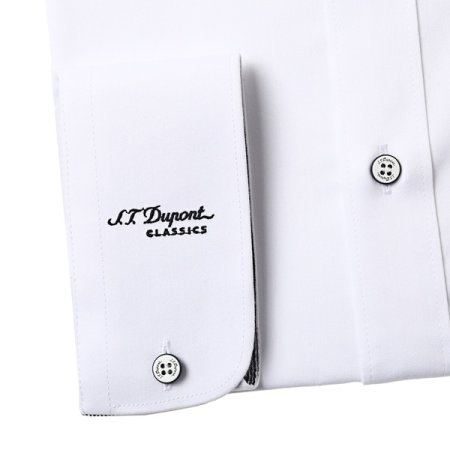 스트레치소재의 화이트슬림핏 셔츠