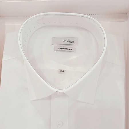 커프스 삼색자수로고 슬림핏셔츠