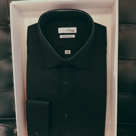 신축성이좋은 스트레치 블랙 슬림핏셔츠