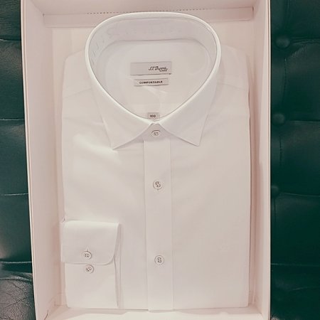 스냅카라 스트래치 화이트셔츠