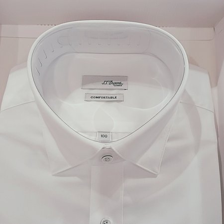 스냅카라 스트래치 화이트셔츠