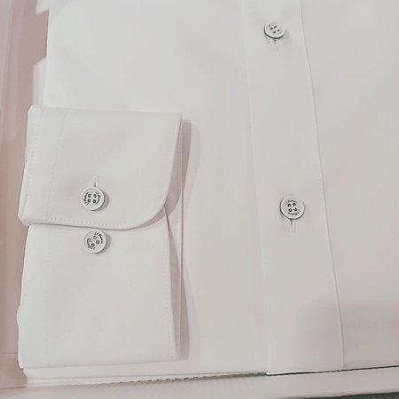 스냅카라 스트래치 화이트셔츠