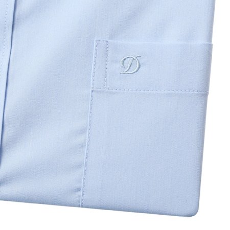 스트레치 소재 블루 일반핏셔츠