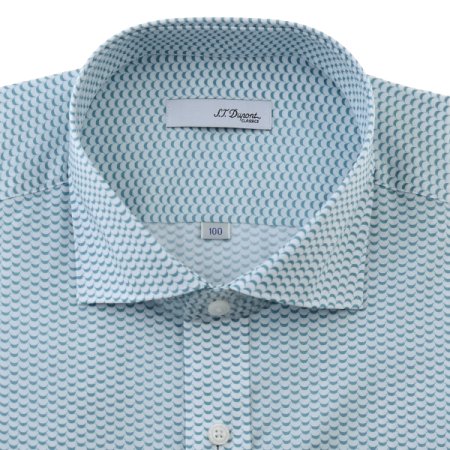 기하학 패턴 프린트 슬림핏셔츠