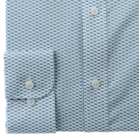 기하학 패턴 프린트 슬림핏셔츠