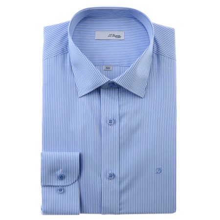 트윌바닥의 스트라이프 긴소매 셔츠