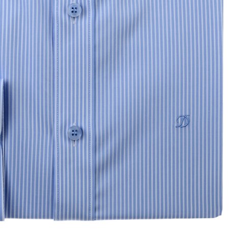 트윌바닥의 스트라이프 긴소매 셔츠