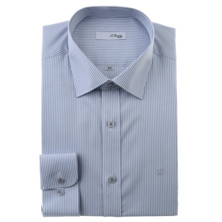 트윌바닥의 스트라이프 긴소매 셔츠