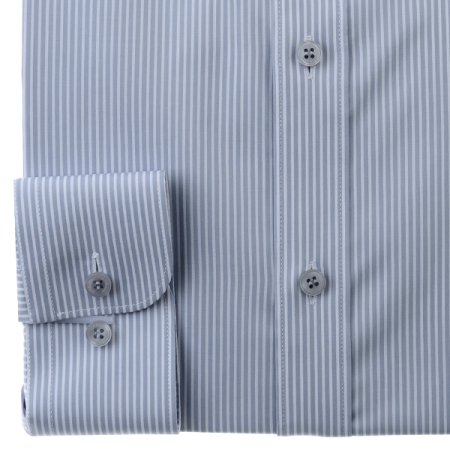 트윌바닥의 스트라이프 긴소매 셔츠