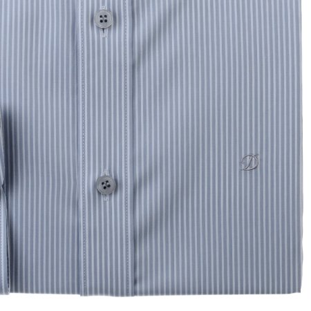 트윌바닥의 스트라이프 긴소매 셔츠