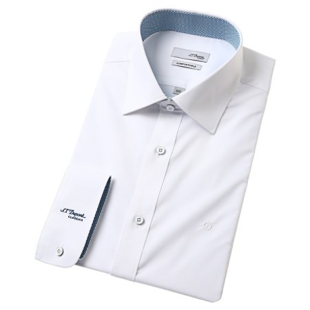 슬림핏 화이트 긴소매 셔츠