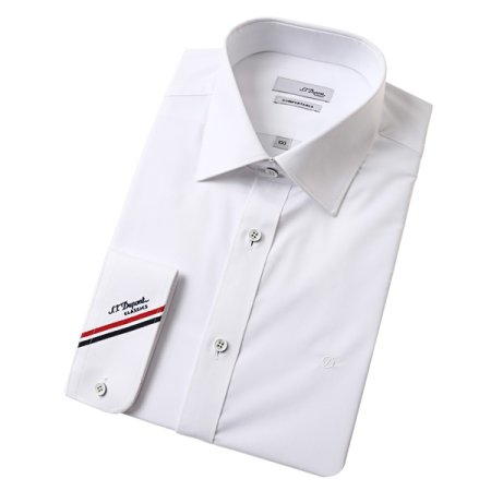 듀퐁 삼색패치 풀로고자수 슬림셔츠