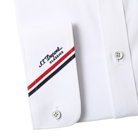 듀퐁 삼색패치 풀로고자수 슬림셔츠