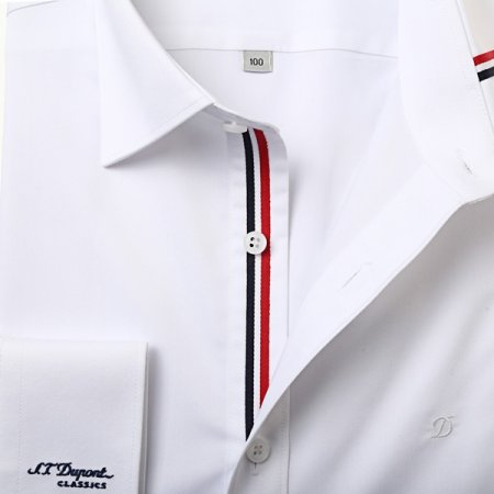 듀퐁 삼색 화이트 슬림핏셔츠