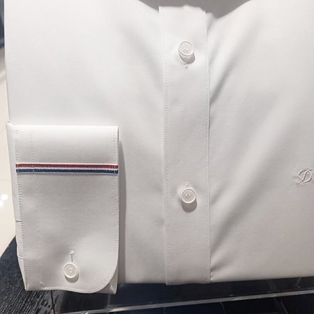 면혼방 트윌 소재 화이트슬림 셔츠