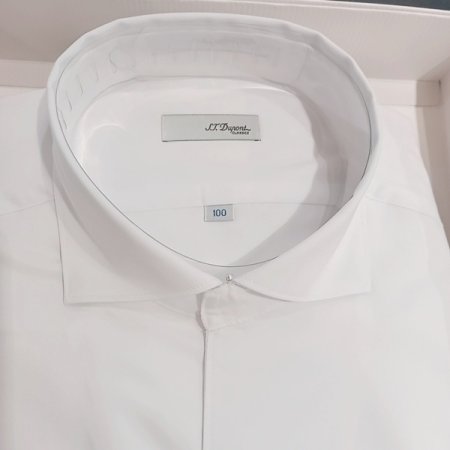 구김이 없는 트윌 화이트 슬림셔츠