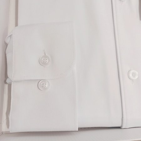 구김이 없는 트윌 화이트 슬림셔츠